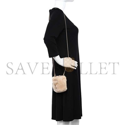 PRADA ECRU SHEEPSKIN MINI POUCH 1NR016 (9.5*9*6cm) 